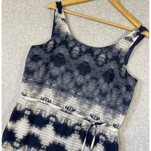 Libby Edelman Dress Women Size Medium Slip Sleeveless Blue Tie‎ Dye Lightweight